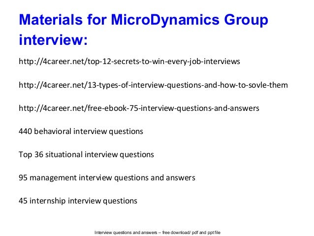 group interview questions