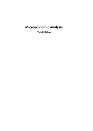 Microeconomic analysis 3d hal varian