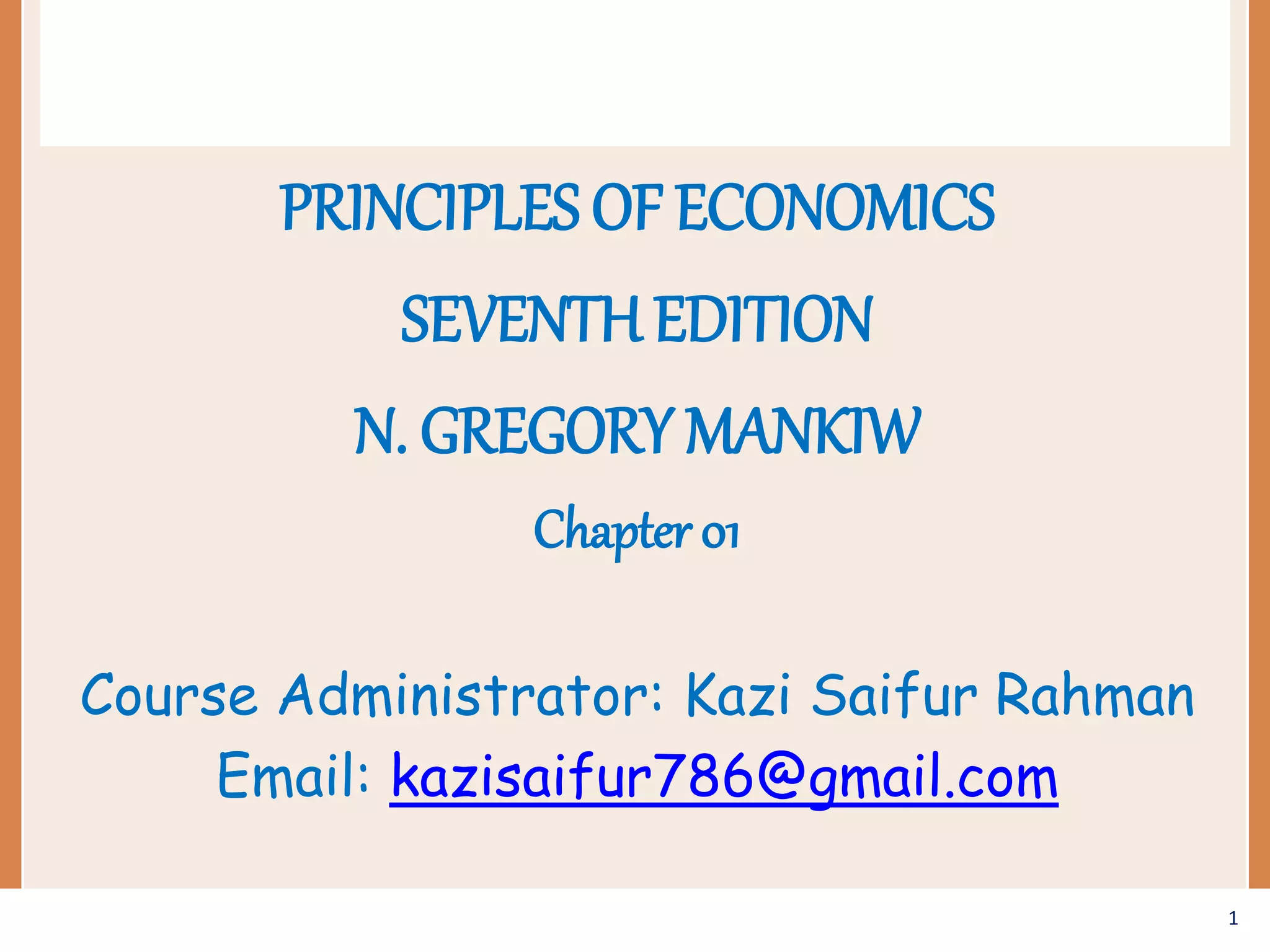 Microeconomics Mankiw Chapter 01 Pptx Microeconomics Mankiw Chapter 01 Pptx