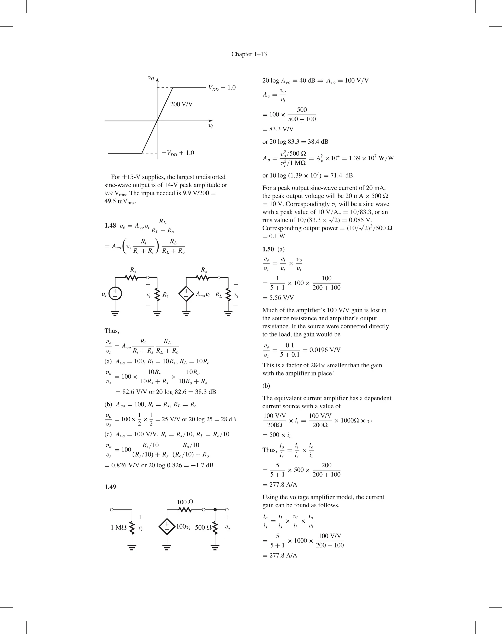 Microelectronics Problems Answers to Problems for Microelectronic Circuits, 8th Edition - Adel ...