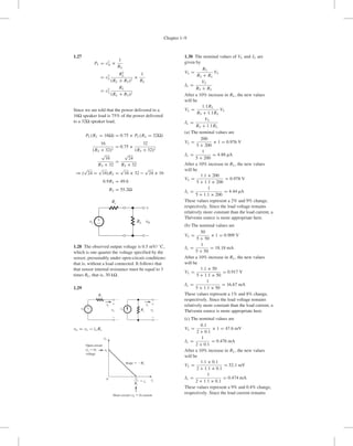 Microelectronics Problems Answers to Problems for Microelectronic Circuits, 8th Edition - Adel ...