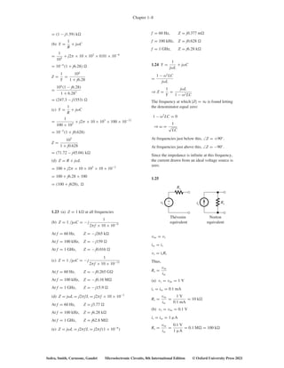 Microelectronics Problems Solutions for Problems in Microelectronic Circuits, 8th International ...