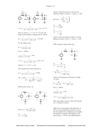 Microelectronics Problems Solutions for Problems in Microelectronic Circuits, 8th International ...