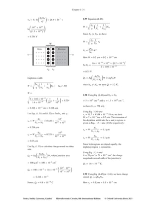 Microelectronics Problems Solutions for Problems in Microelectronic Circuits, 8th International ...