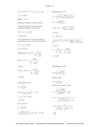 Microelectronics Problems Solutions for Problems in Microelectronic Circuits, 8th International ...