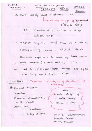 Microelectronic Circuits (10EC63) Notes for Visvesvaraya Technological ...