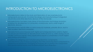 MICROELECTRONICS AND NANOTECHNOLOGY[1] [Autosaved].pptx