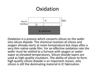 Ic Oxidation Process IC design: Microelectronic Technology.pptx