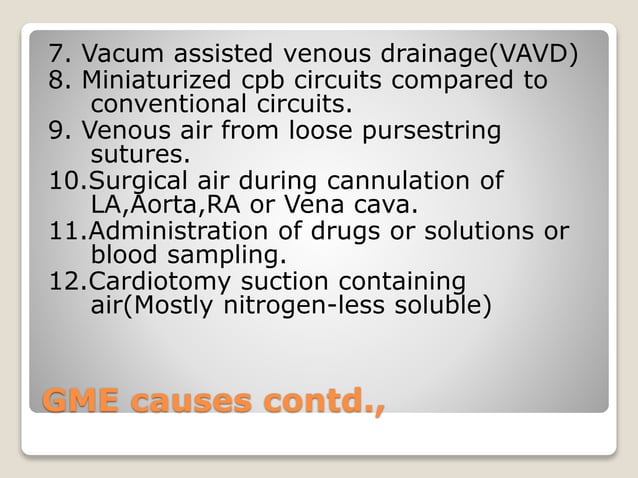 Microemboli gaseous and particulate