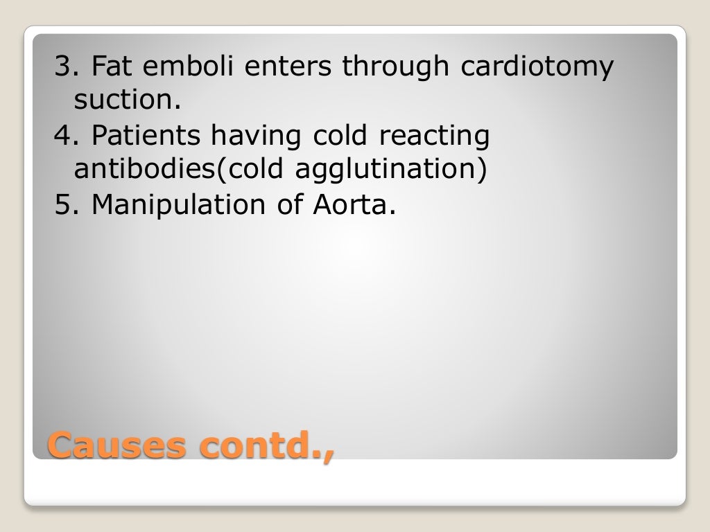Microemboli gaseous and particulate