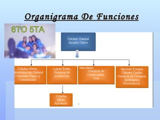 Organigrama De Funciones 