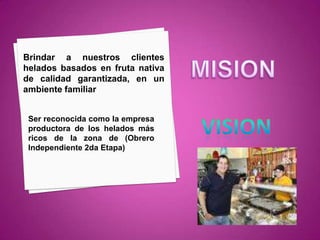 Tipos de helados a comercializarceSABORES DE HELADOS A COMERCIALIZARSE