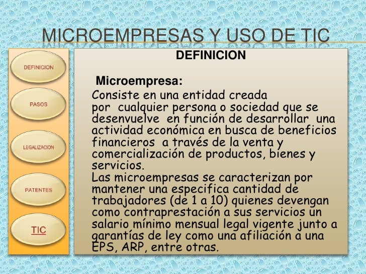 microempresa y usos de las tic