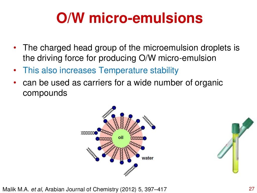Microemulsion vs. nanoemulsion