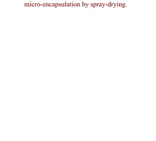 micro-encapsulation by spray-drying.
 