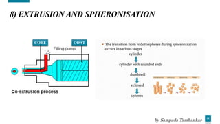 29
8) EXTRUSION AND SPHERONISATION
CORE COAT
by Sampada Tamhankar
 