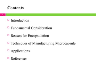 Comprehensive Overview of Microencapsulation Techniques and ...