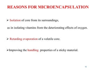 Microencapsulation final prof.pdf pharm d | PDF