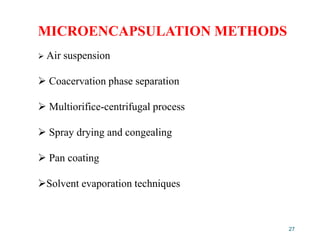 Microencapsulation final prof.pdf pharm d | PDF