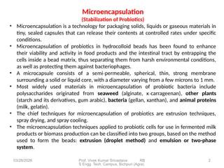 Advanced Microencapsulation Techniques for Probiotic Stabilization and ...