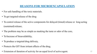 Microencapsulation and their Application in Novel Drug Delivery | PDF
