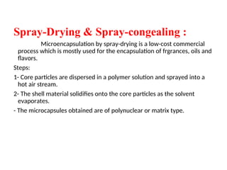 MICROENCAPSULATION Formulation, Method of Preparation TJS.ppt