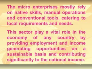 Micro enterprise devt ppt | PPT