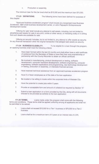 Micro Enterprise Loan Program