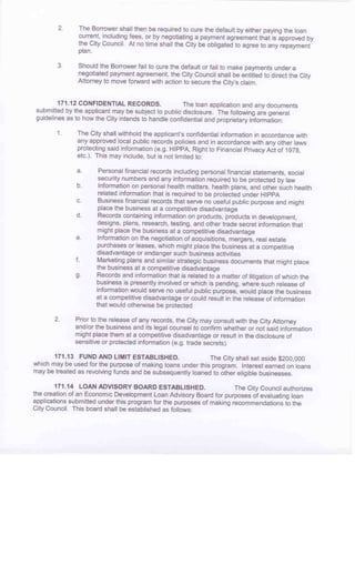 Micro Enterprise Loan Program