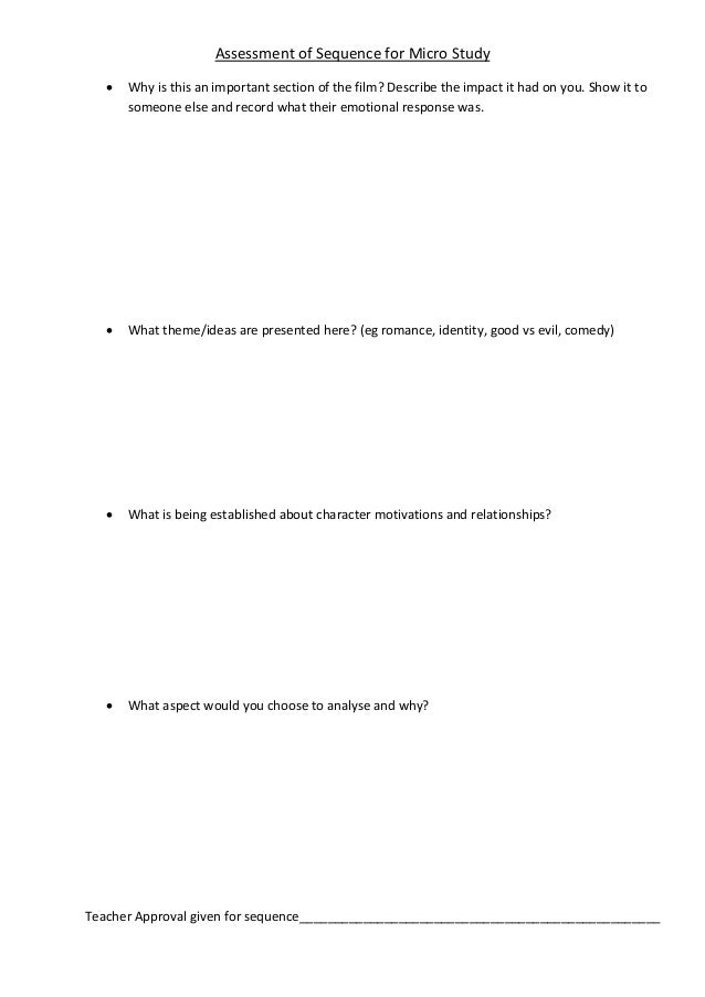 Micro elements of film essay