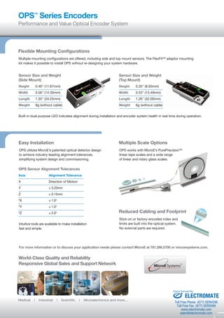 Micro e systems_ops_2p_datasheet | PDF