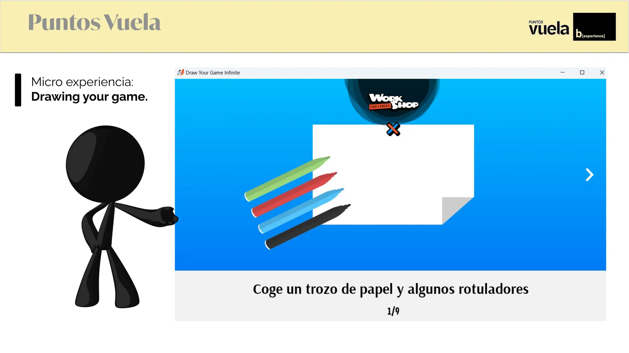 Microexperiencia:
Drawing your game.