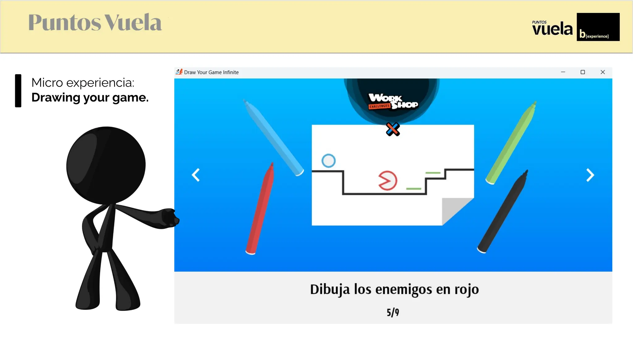 Microexperiencia:
Drawing your game.