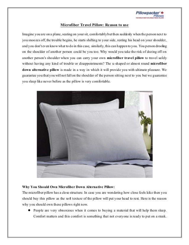 microfiber travel pillow