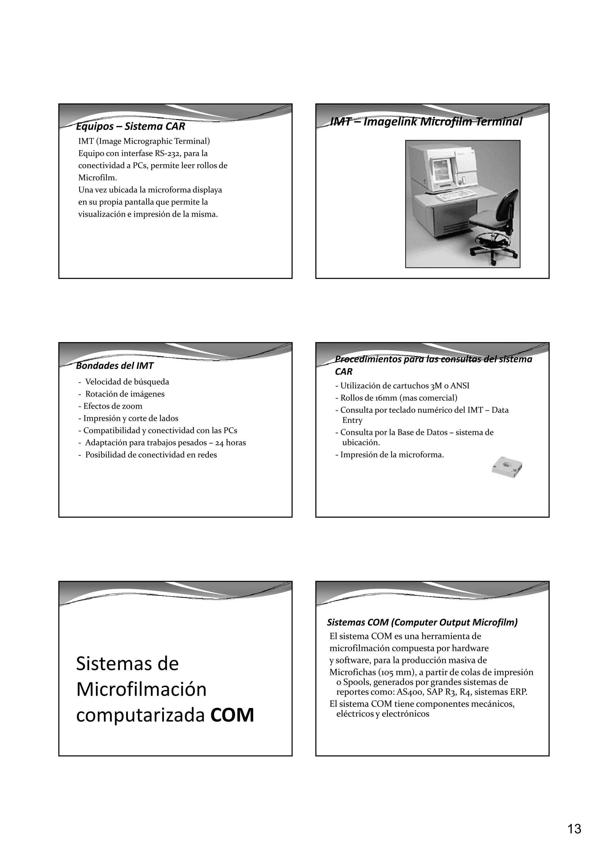 Microfilm (terminos rollos, etapas de microfilmacion) - ucss | PDF