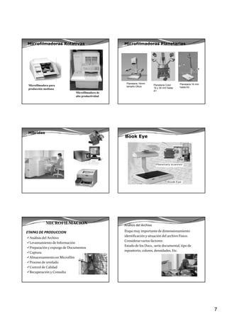 Microfilm (terminos rollos, etapas de microfilmacion) - ucss | PDF