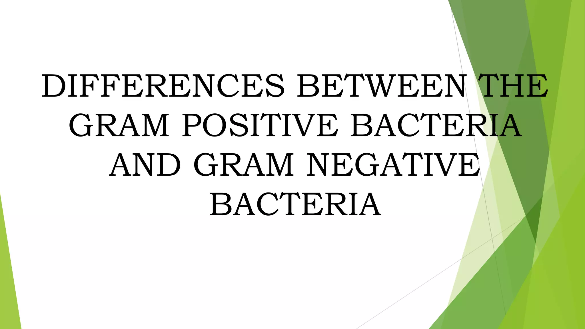 Difference between Gram Positive and Gram Negative Bacteria | PPTX ...
