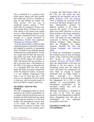 Aspects Of Microfinance System Of Grameen Bank Of Bangladesh Pdf