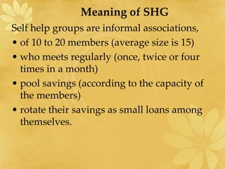 Shg Introduction Letter Microfinance and SHGs at a glance | PDF