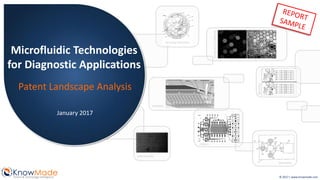 © 2017 | www.knowmade.com
KnowMadePatent & Technology Intelligence
Microfluidic Technologies
for Diagnostic Applications
Patent Landscape Analysis
January 2017
Samsung Electronics
Affymetrix
Caltech
Handylab
UniversityofCalifornia
Micronics
GPB Scientific
 