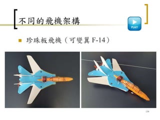 不同的飛機架構
 珍珠板飛機（可變翼 F-14）
139
 