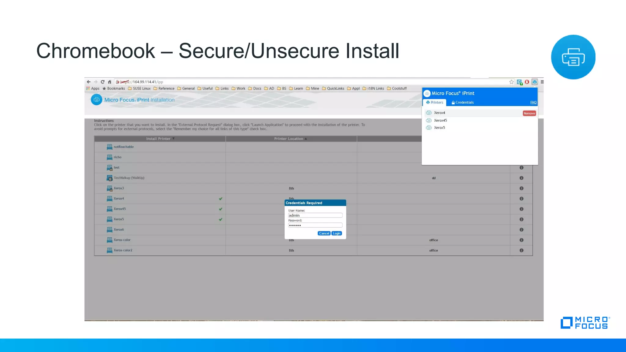 29
Chromebook – Secure/Unsecure Install
 
