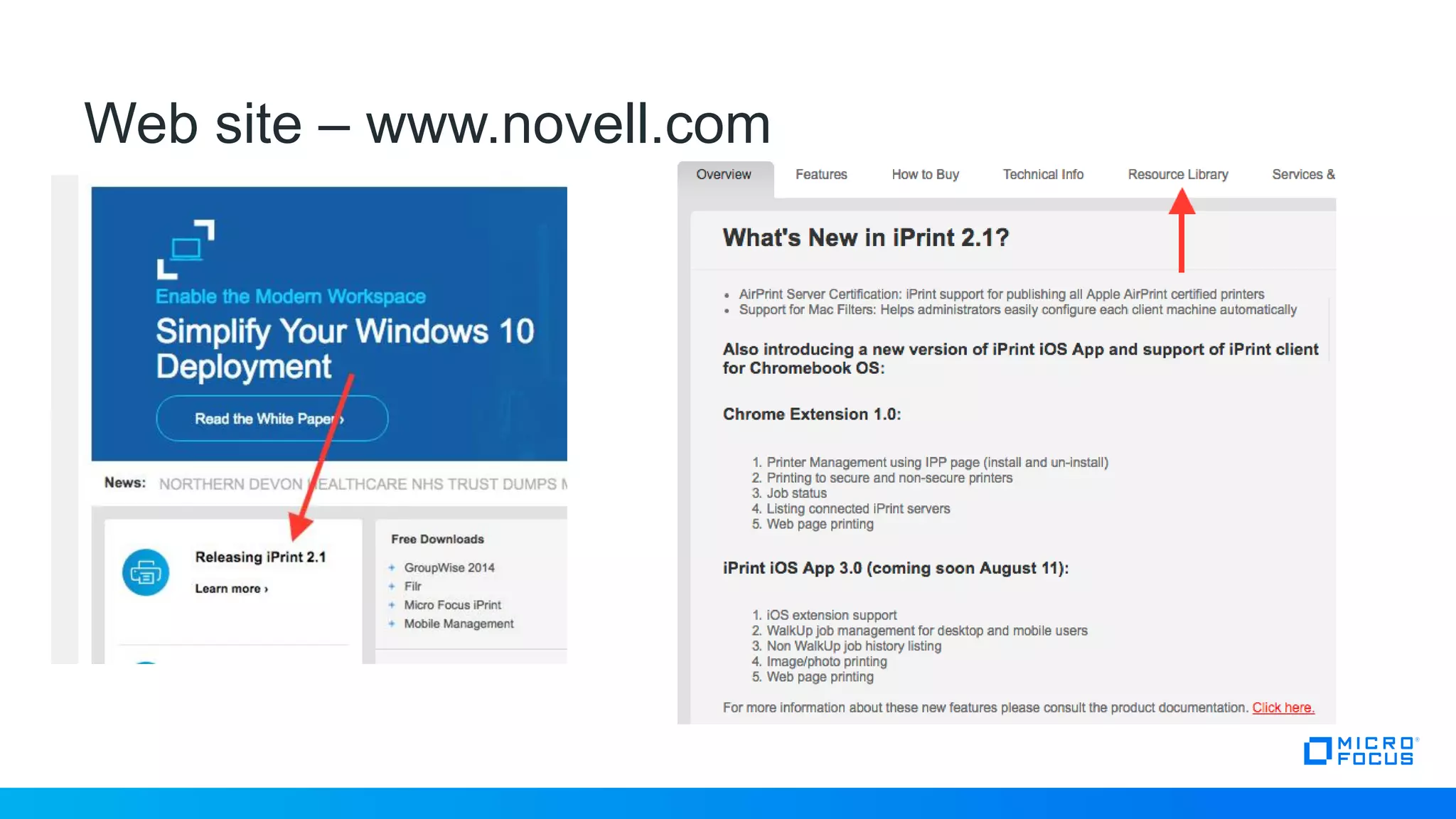 Web site – www.novell.com
 