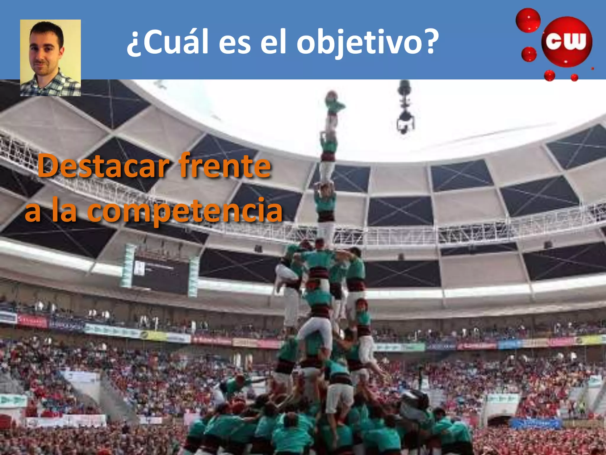 ¿Cuál es el objetivo?


 Destacar frente
a la competencia
 