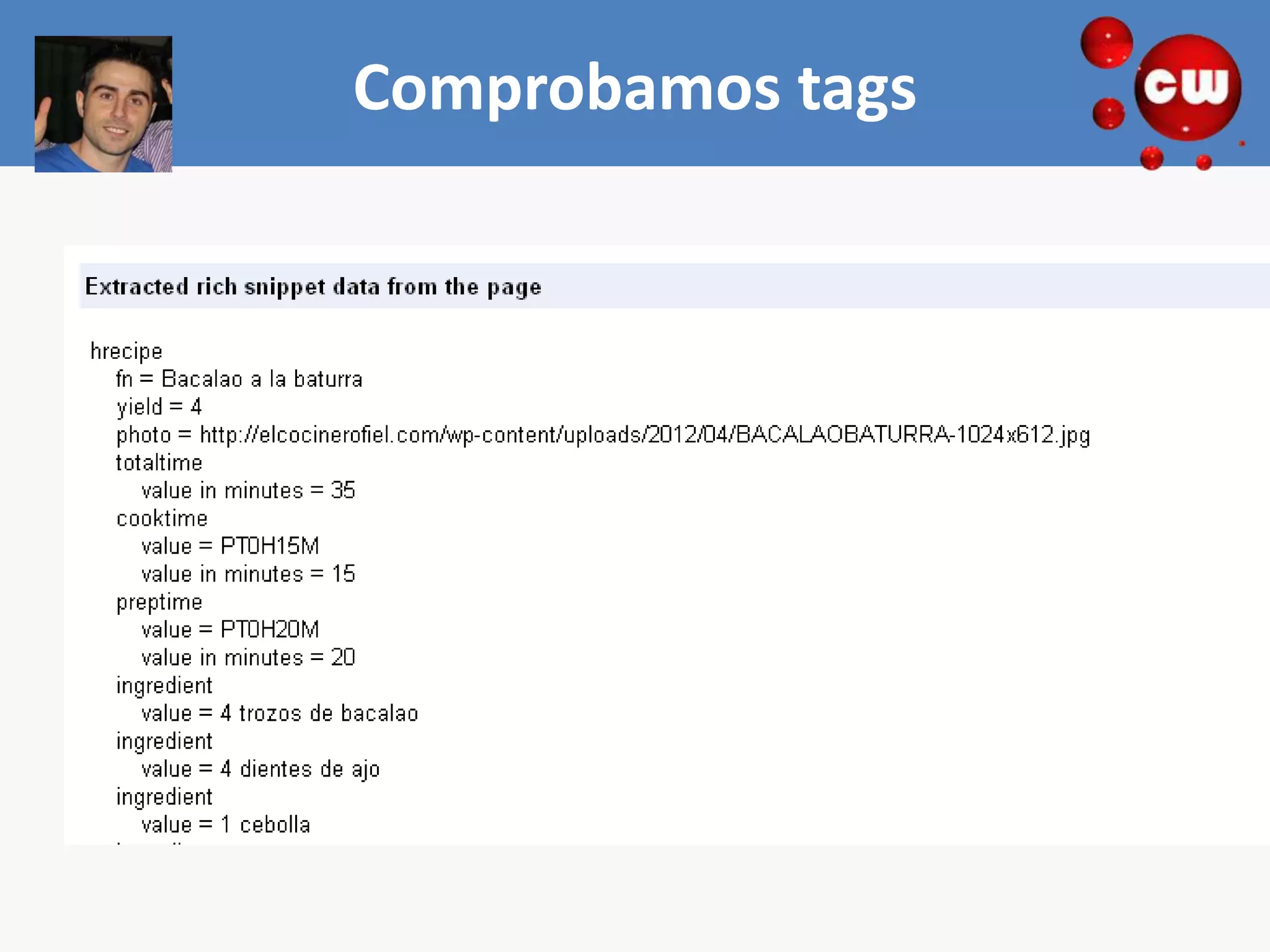 Comprobamos tags
 