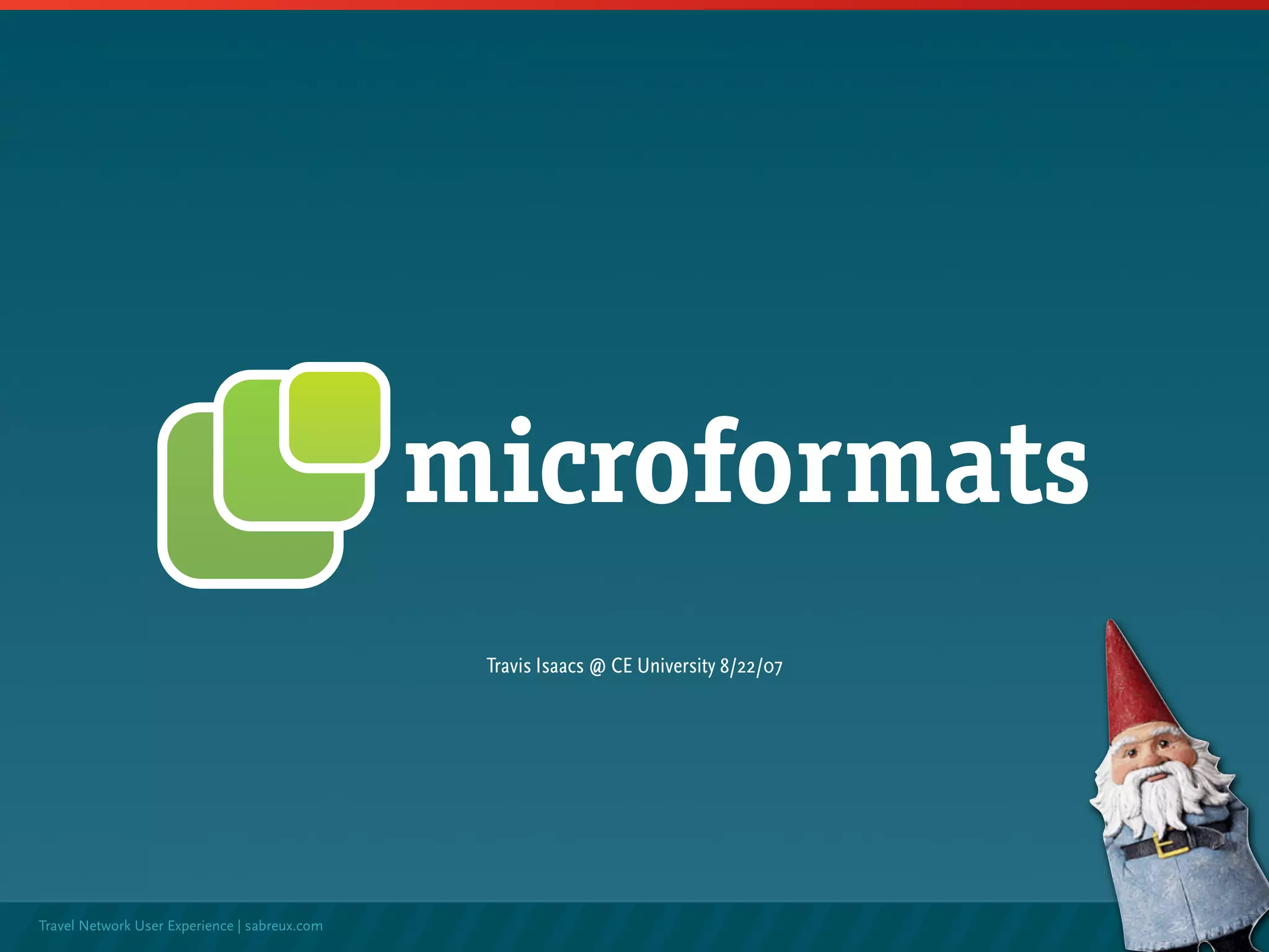 Microformats, an overview