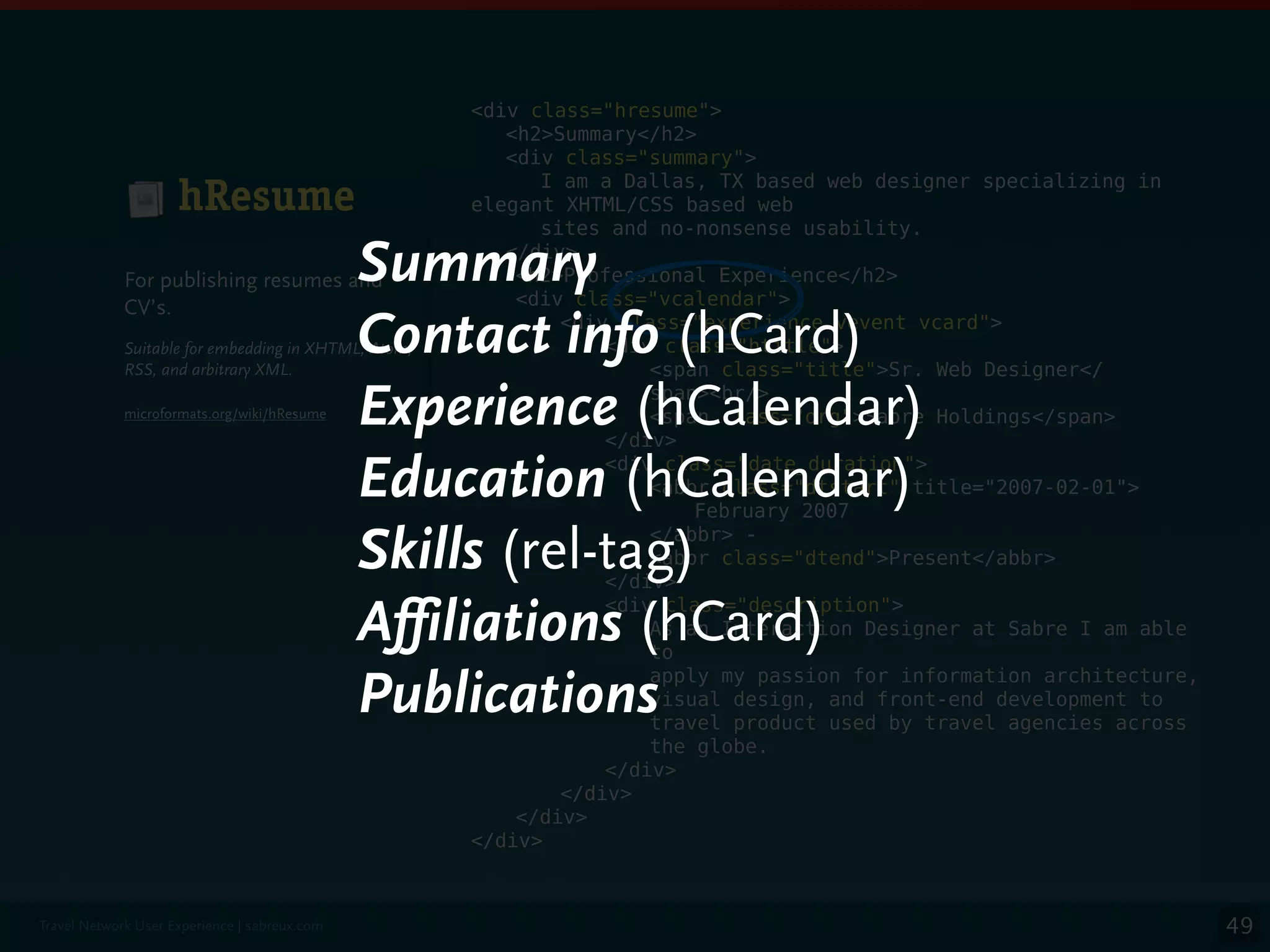 Microformats, an overview