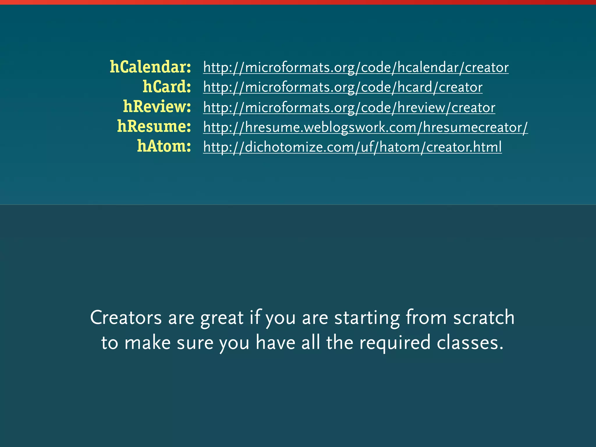 Microformats, an overview