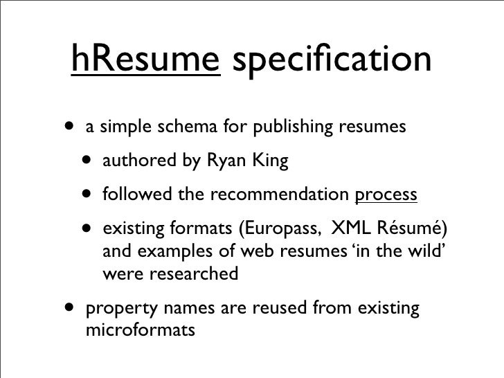 microformats hresume