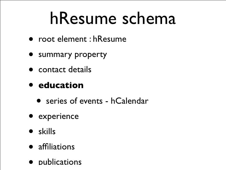 microformats hresume